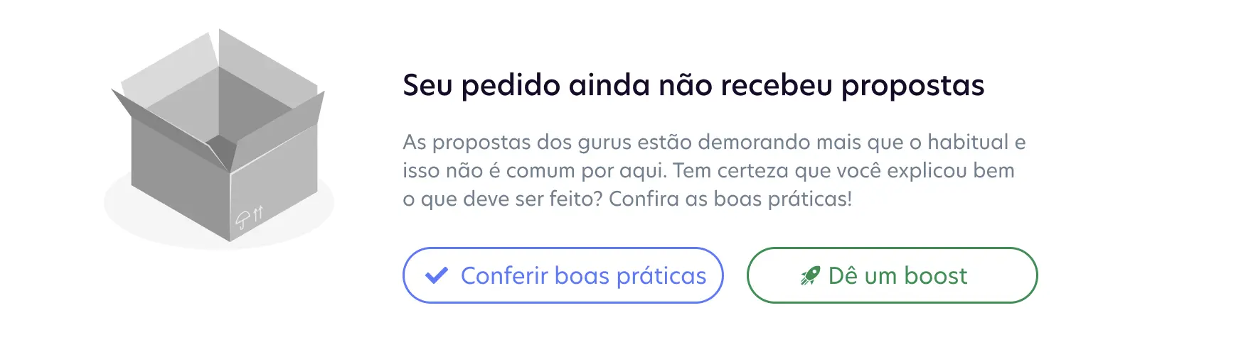 Captura de tela do botão de impulsionar pedido